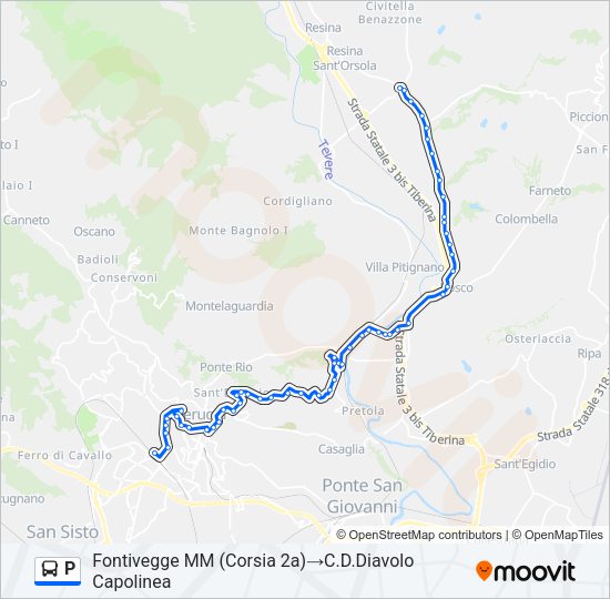 P Bus Line Map
