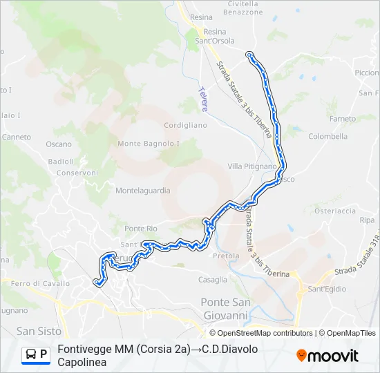 P Bus Line Map