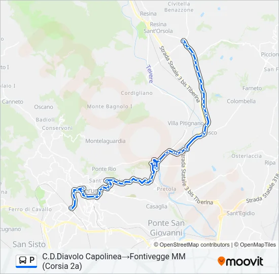 P Bus Line Map