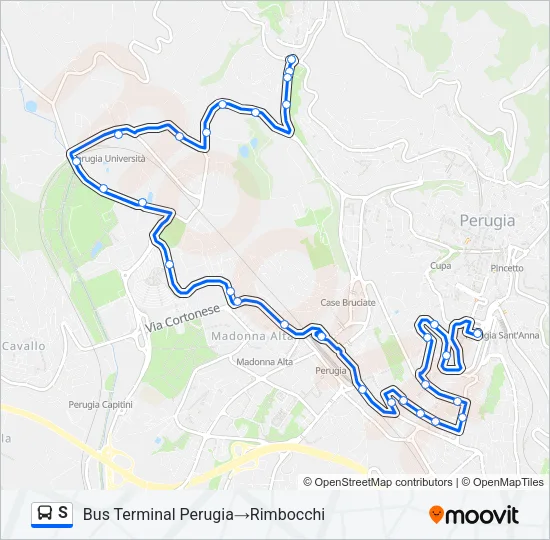 S Bus Line Map