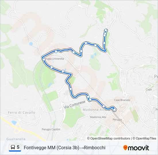 S Bus Line Map