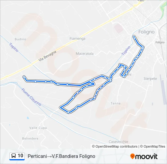 10 Bus Line Map