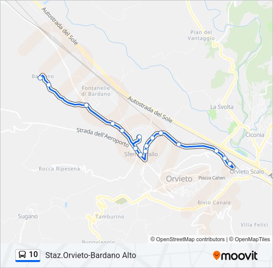 10 Bus Line Map