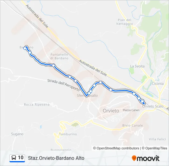 10 Bus Line Map