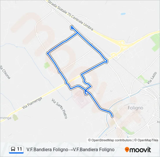 11 Bus Line Map