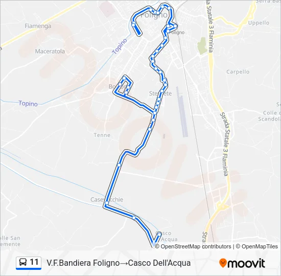 11 Bus Line Map