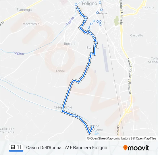 11 Bus Line Map