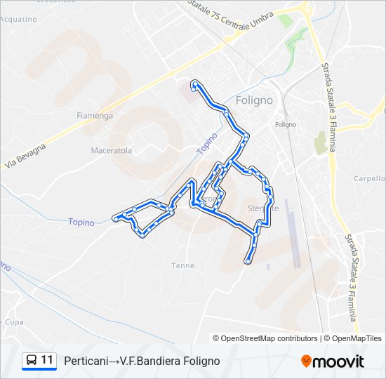 11 Bus Line Map