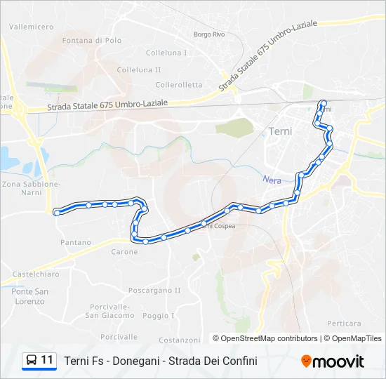 11 Bus Line Map