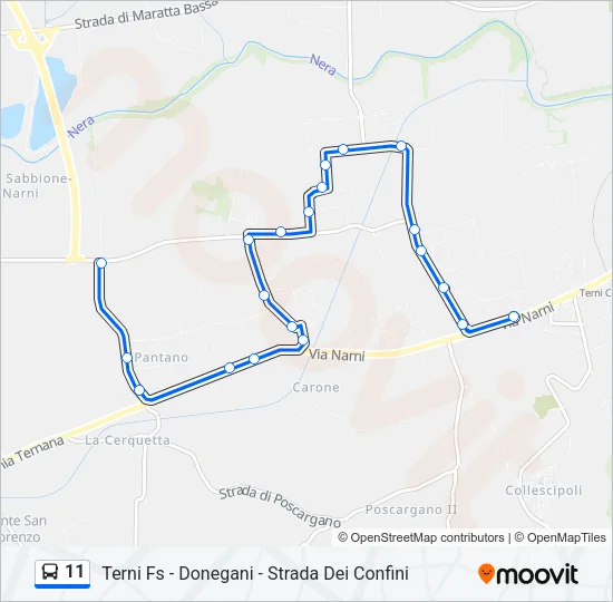 11 Bus Line Map