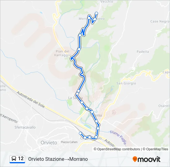 12 Bus Line Map
