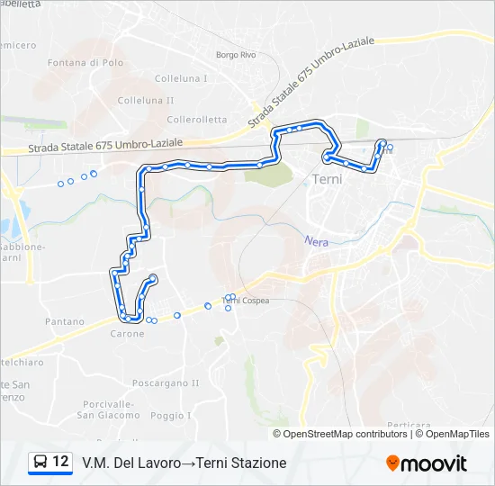 12 Bus Line Map