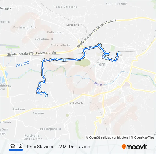 12 Bus Line Map