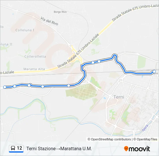 12 Bus Line Map