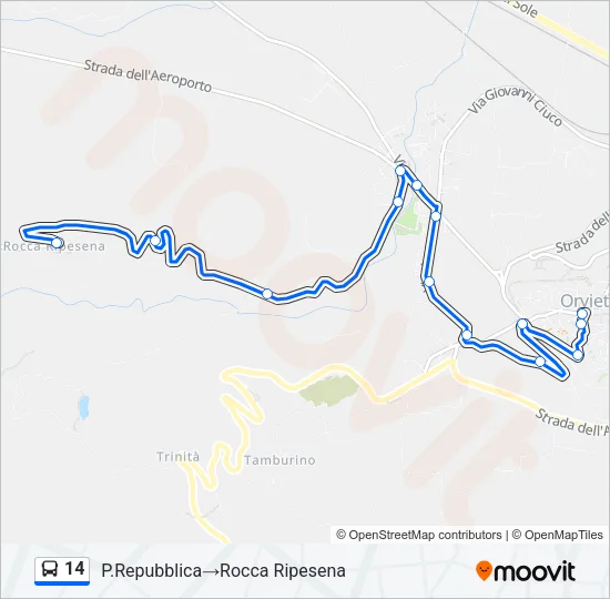 14 Bus Line Map