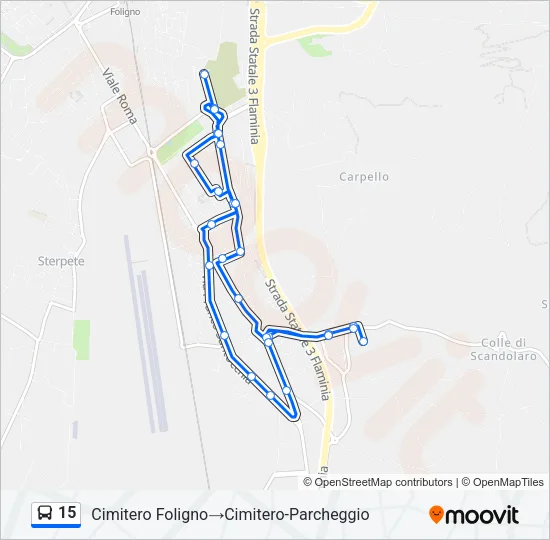 15 Bus Line Map