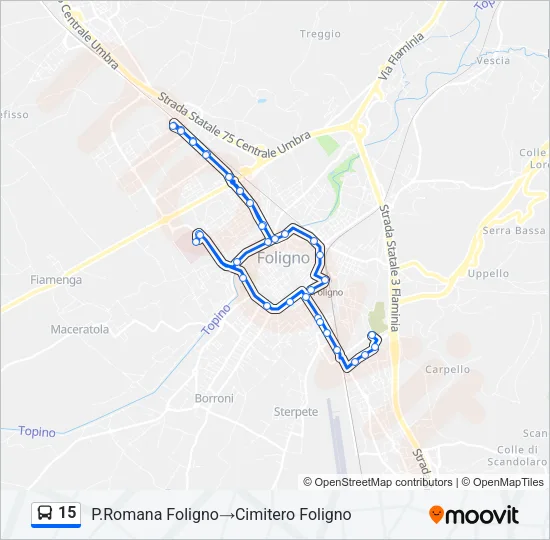 15 Bus Line Map