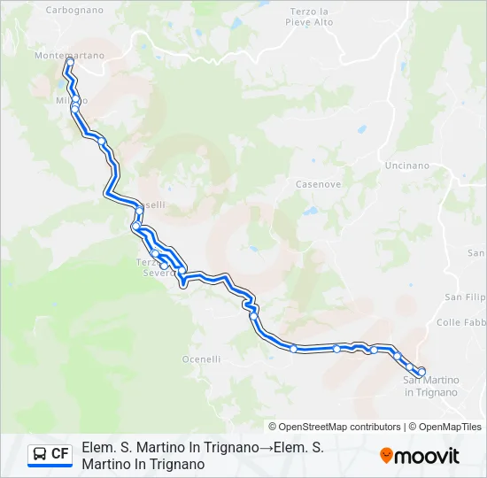 CF Bus Line Map