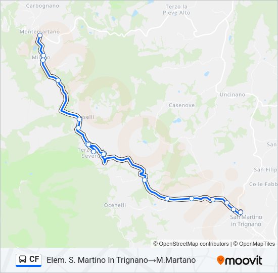 CF Bus Line Map