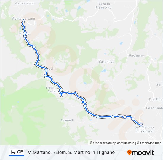 CF Bus Line Map