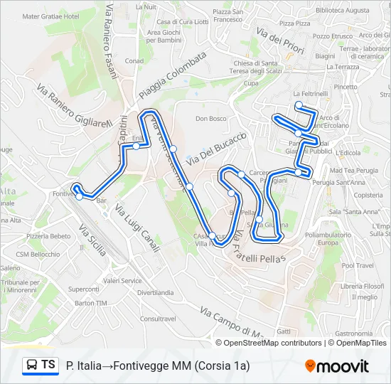 TS Bus Line Map