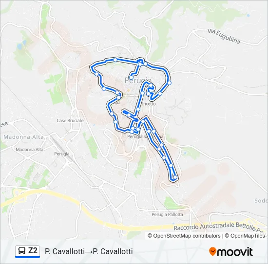 Z2 Bus Line Map