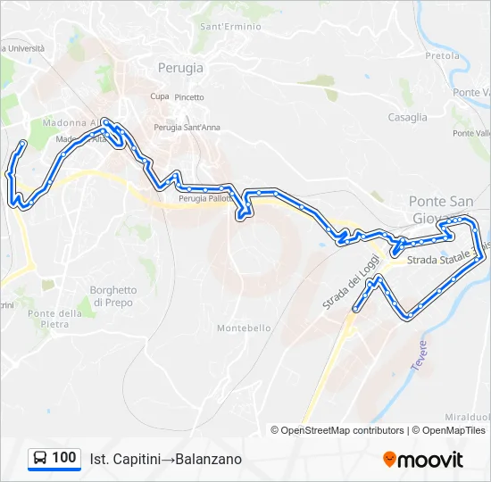 100 Bus Line Map