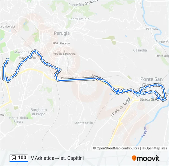 100 Bus Line Map