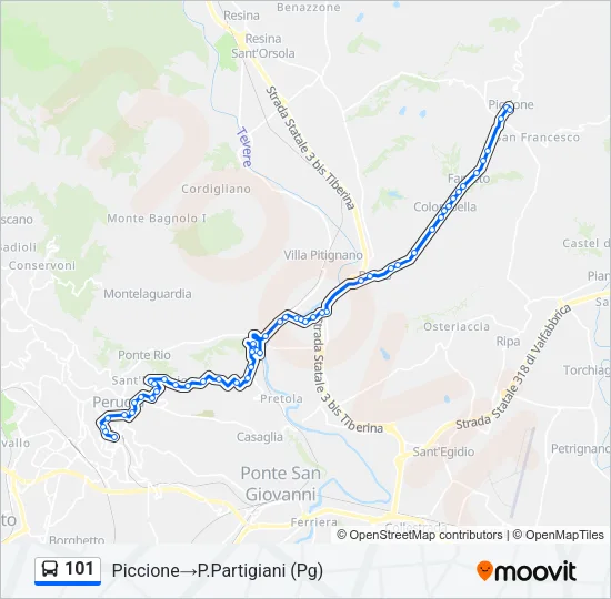 101 Bus Line Map