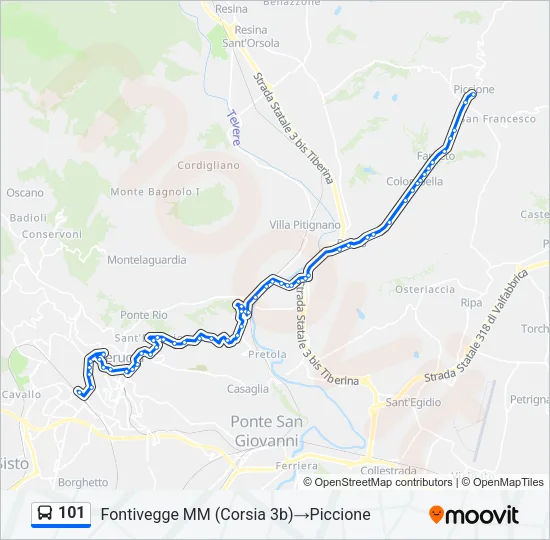 101 Bus Line Map