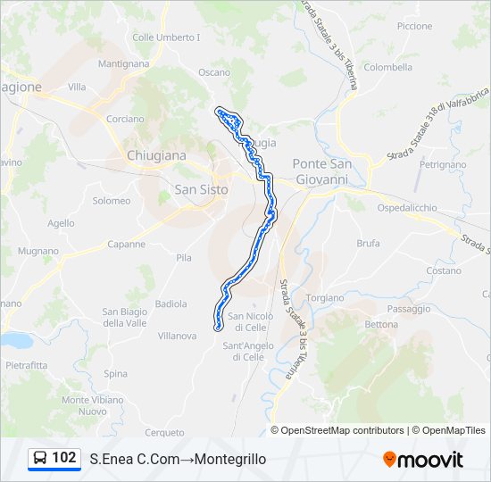 102 Bus Line Map