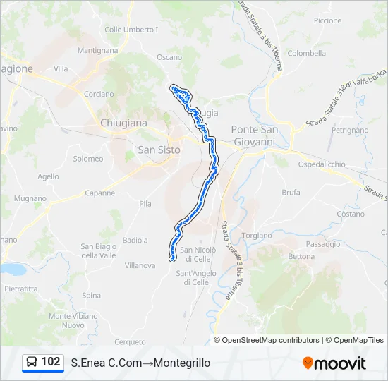 102 Bus Line Map