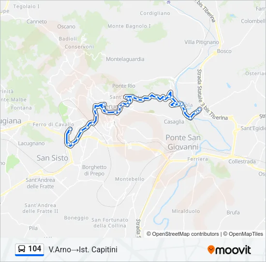 104 Bus Line Map