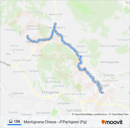 106 Bus Line Map