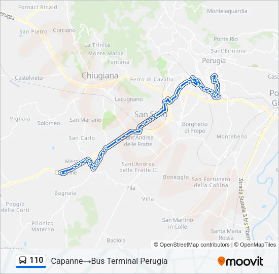 110 Bus Line Map