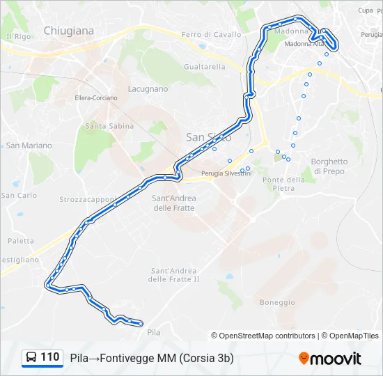 110 Bus Line Map