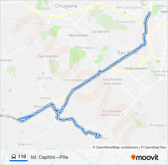 110 Bus Line Map