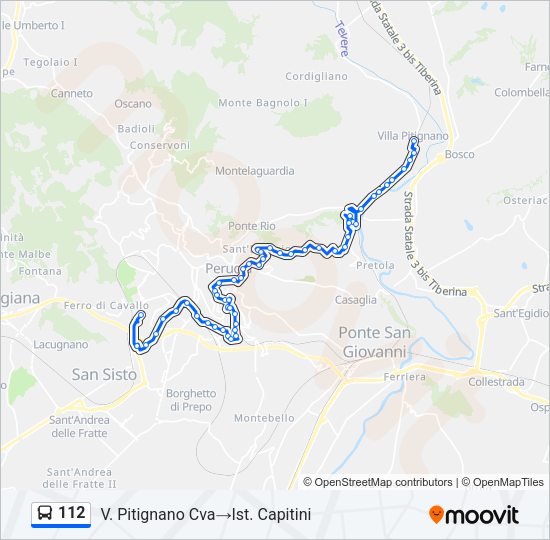 112 Bus Line Map
