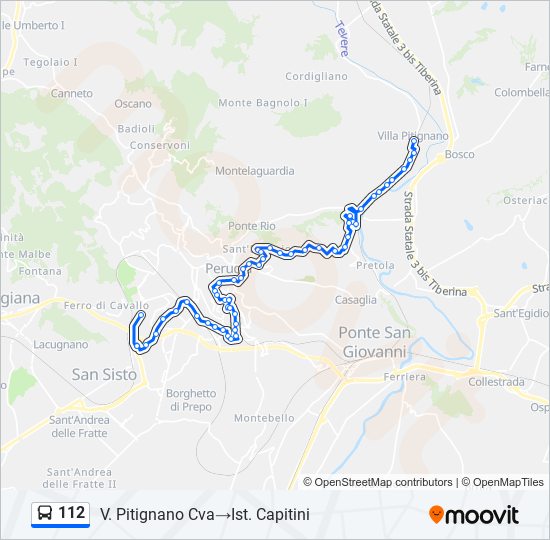 112 bus Line Map