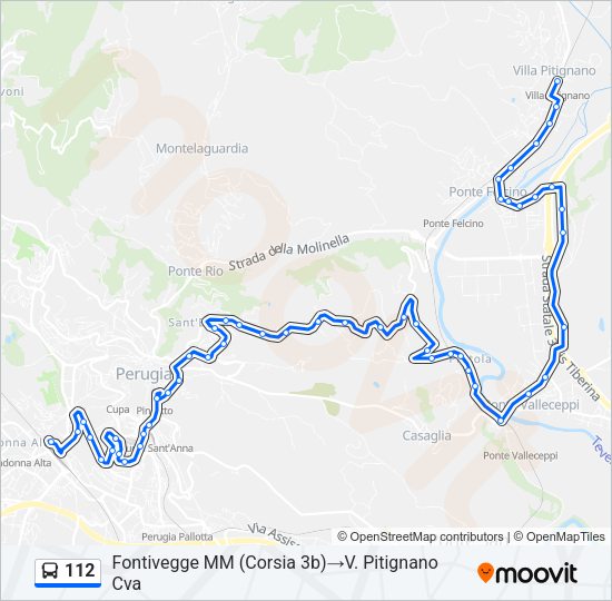 112 Bus Line Map
