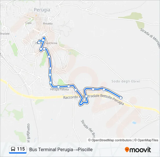 115 Bus Line Map