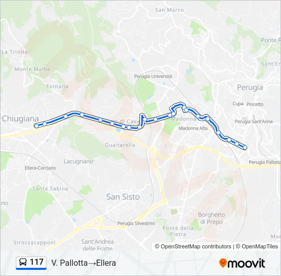 117 Bus Line Map
