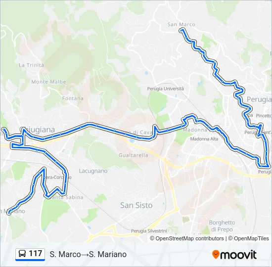 117 Bus Line Map