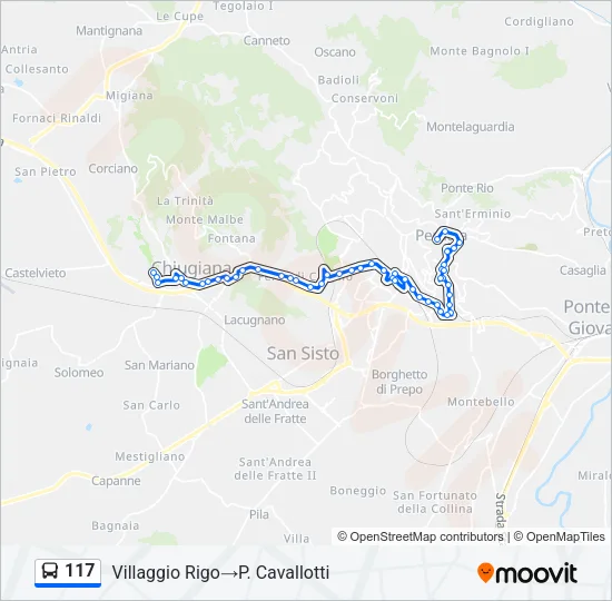 117 Bus Line Map
