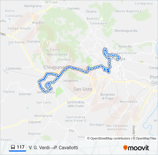 117 Bus Line Map