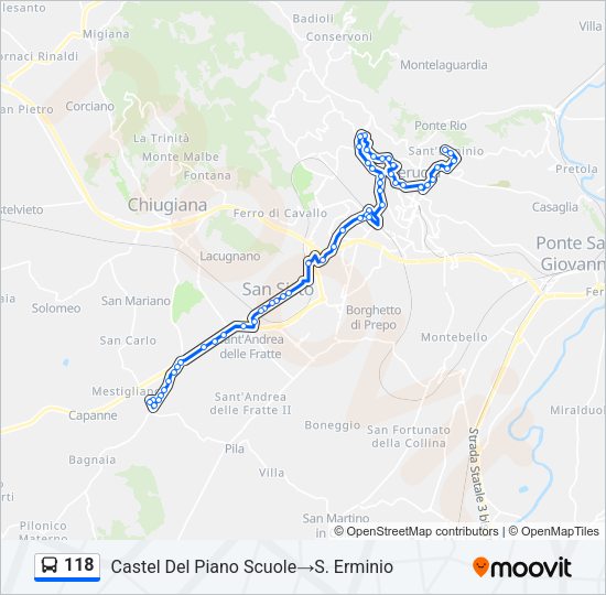 118 Bus Line Map