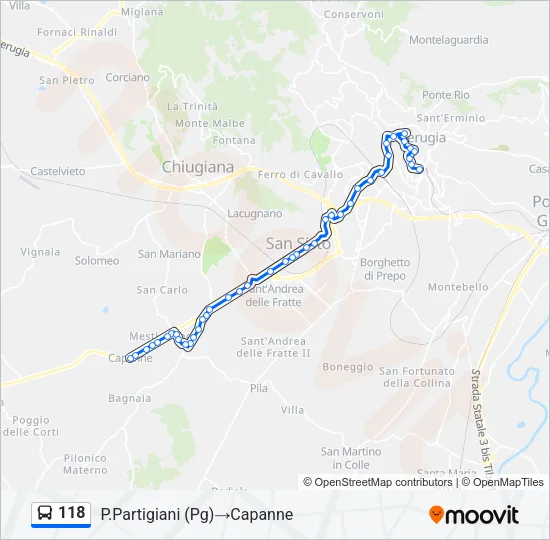 118 Bus Line Map