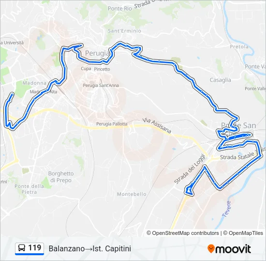 119 Bus Line Map