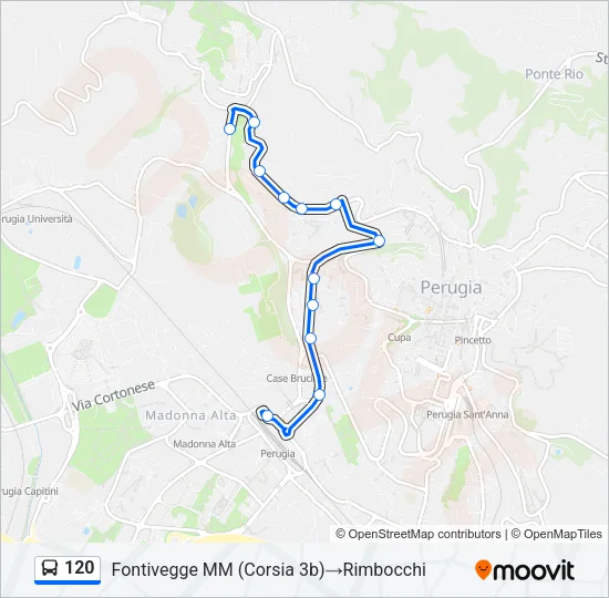 120 Bus Line Map