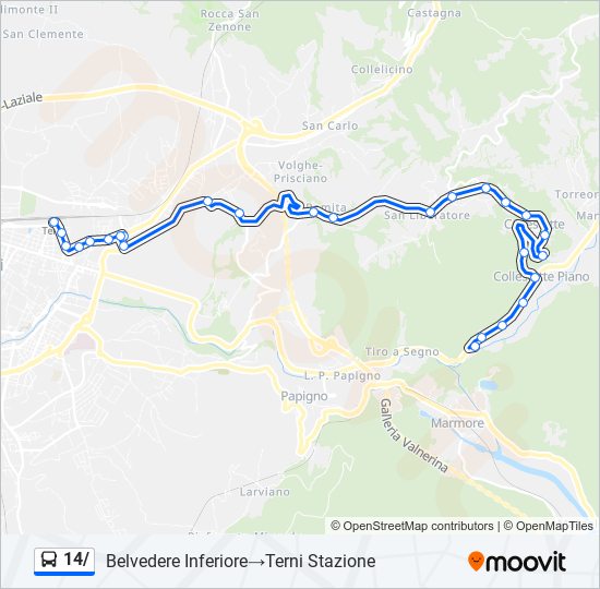 14/ bus Line Map